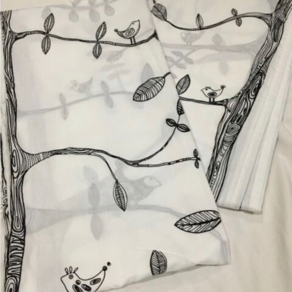 Ikea eivor curtains (4) bird and tree